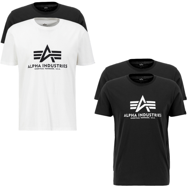 Alpha Industries Herren 106524 Doppelpack T-Shirt Basic T 2Pack