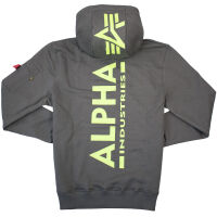 Alpha Industries Herren Kapuzenpullover Back Print Hoody  Vintage Grey 5122 M