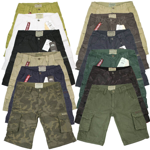 Alpha Industries Jet Short Kurze Hose Cargo 191200 Farbauswahl 30 32 34 36 38 40 Bone White 6256 II. Wahl 34