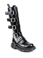 Alpha Rangers 20-loch Boot Schwarz Unisex Schnallen ohne Reißverschluss 5070 Schwarz ohne Reißverschluss 5070 UK 7 / EU 41