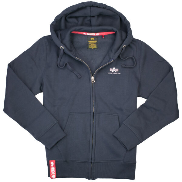Alpha Industries Basic Zip Hoody SL Small Logo 118342 Kapuzenjacke Replica Blue 5408 M