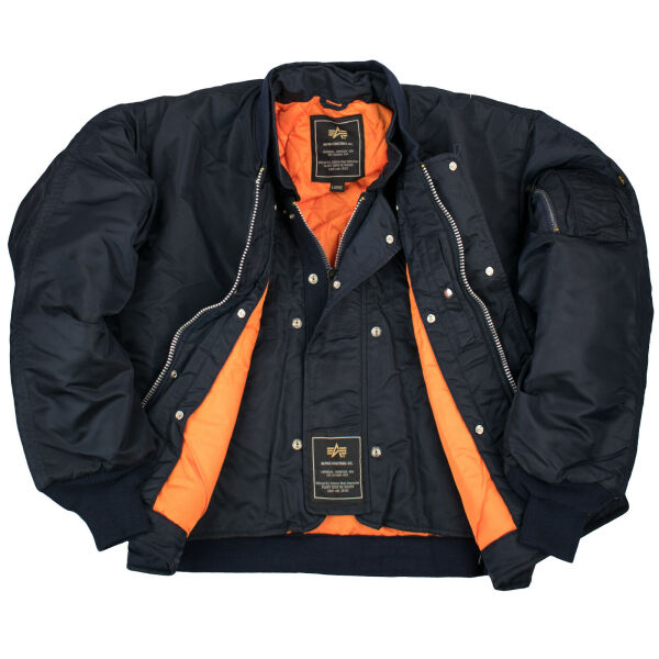 Alpha Industries Herrenjacke Ma-1 wie X-Force mit Innen - Weste Dunkelblau 5025 XL