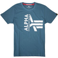 Alpha Industries Herren T-Shirt Half Logo Foam T 106510 Farbauswahl Neu Vintage Marine 5063 S