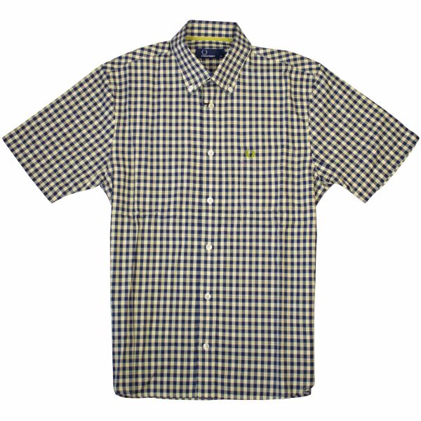 Fred Perry Herren Kurzarmhemd Hemd Button Down Kragen M8249 143 5124