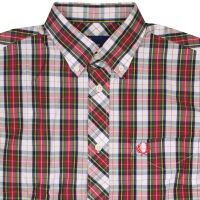 Fred Perry Herren Kurzarmhemd Hemd Button Down Kragen...