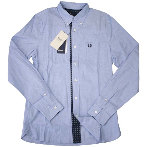 Fred Perry Herren Langarm Hemd M5350 547 Drakes Kollektion Limited 5408 M