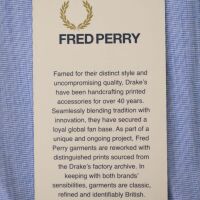 Fred Perry Herren Langarm Hemd M5350 547 Drakes Kollektion Limited 5408 M
