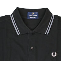 Fred Perry Herren Polo Shirt M1200 378 Schwarz Grau 5414