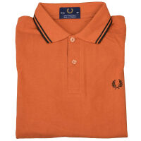 Fred Perry Herren Polo Shirt M12 448 Orange Made in England 5376