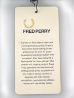 Fred Perry Herren Langarm Hemd M5351 100 Weiß Drakes Kollektion Limited 5466
