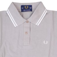 Fred Perry Damen Polo Shirt Grau G5801 318 Taupe Made in...
