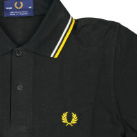 Fred Perry Herren Polo Shirt M12 220 Made In England Schwarz 5449