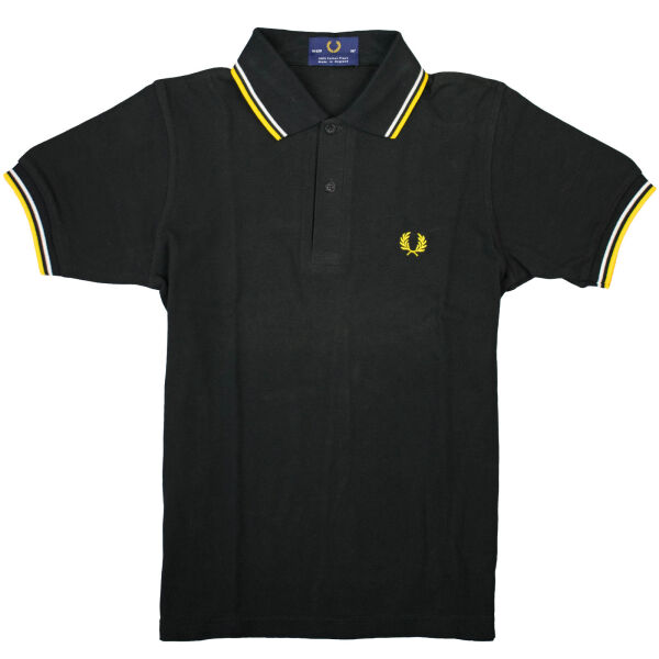 Fred Perry Herren Polo Shirt M12 220 Made In England Schwarz 5449 UK 36 / EU XS