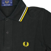 Fred Perry Herren Polo Shirt M12 220 Made In England Schwarz 5449 UK 36 / EU XS