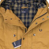 Fred Perry Herren Jacke Winter Pursiut Jacket J1288 197 Hellbraun Kapuze 5681