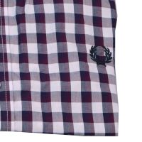 Fred Perry Herren Button Down Kurzarmhemd M6398 Kariert Farbauswahl Cameo Rose 6132 M