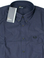 Fred Perry Herren Button Down Langarmhemd M3524 Three Color Gingham Shirt Victoria Blue 7462  M