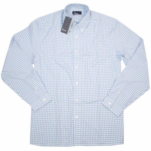 Fred Perry Herren Button Down Langarmhemd Two Color Gingham M5554 7487 M