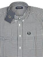 Fred Perry Herren Hemd Kurzarm Buttondown Kragen M7548 Lorbeerkranz Kariert 7530