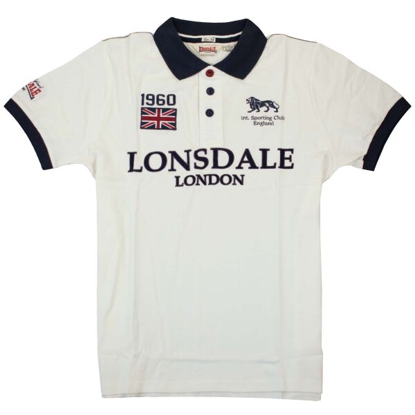 Lonsdale Herren Polo Shirt Gatley 114459 Weiß 6011