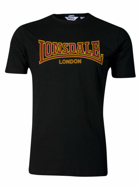 Lonsdale Herren T-Shirt Classic 111001 Oberteil Farbauswahl Schwarz Slim Fit 6040 M