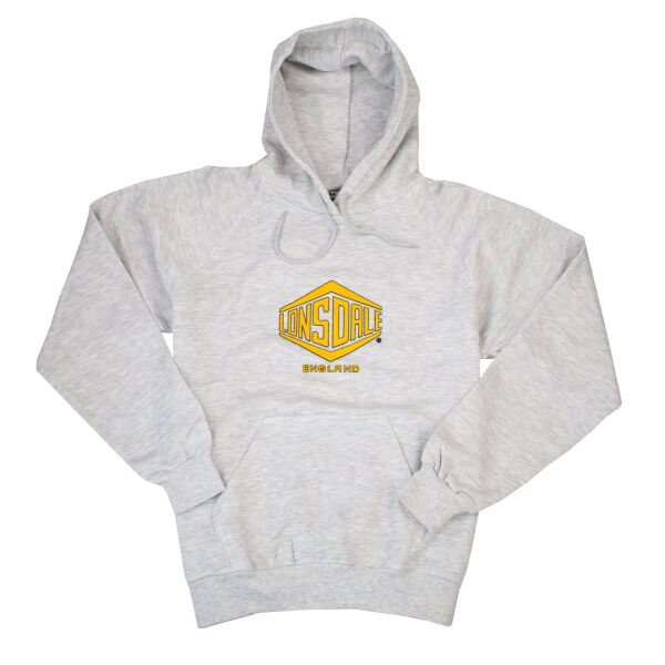 Lonsdale Herren Kapuzenpullover Pullover Hoodie Vintage Sweatshirt Logo Auswahl! Kapuze Grau Marl / Gelb 6078 M