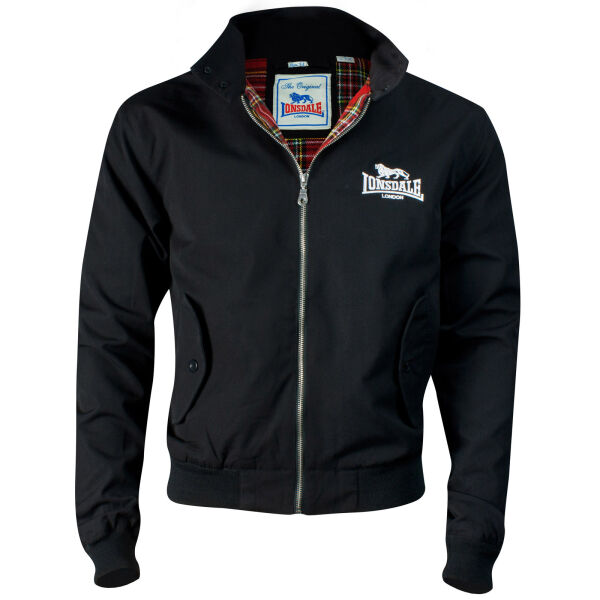 Lonsdale Herren England Jacke 110538 Tartan Farbauswahl Schwarz | Slim Fit 6083 L