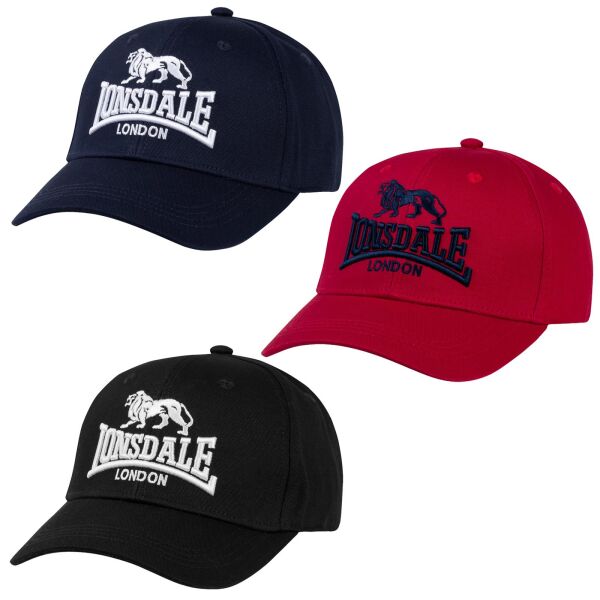 Lonsdale Cap Salford Kappe Schwarz mit 3D Stick 6102