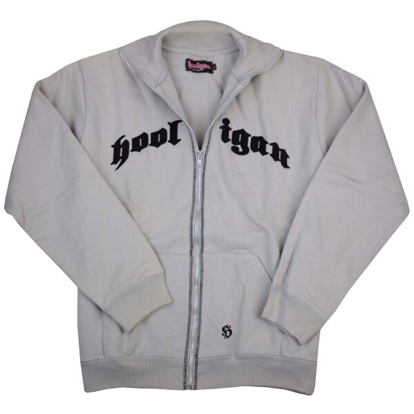 Hooligan Streetwear Herren Sweatjacke Zipper Oldschool Ultras Grau 5100 L