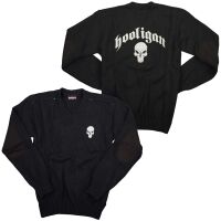 Hooligan Streetwear Herren Strickpullover Skull Oldschool...