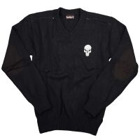 Hooligan Streetwear Herren Strickpullover Skull Oldschool Ultras Schwarz 5017 L