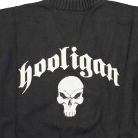 Hooligan Streetwear Herren Strickpullover Skull Oldschool Ultras Schwarz 5017 L