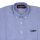 Hooligan Streetwear Herren Hemd Button-Down Kurzarm Kariert Ultras Farbauswahl Blau 5121 XXL