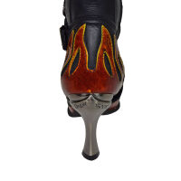 New Rock Damen Stiefel Tall Boot M9308 Flammen Metallabsatz Highheel 7007