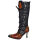 New Rock Damen Stiefel Tall Boot M9308 Flammen Metallabsatz Highheel 7007
