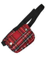 Black Pistol Short Kilt Schottenrock Tartan Kariert Rot Kilttasche  5000 S