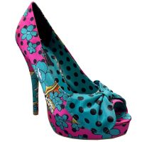Iron Fist Damen Peep Toe Pump Fiesta Skull Platform 5007