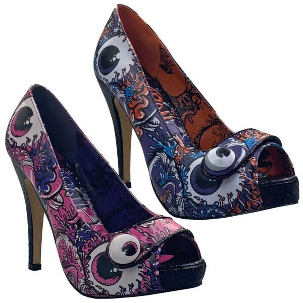 Iron Fist Damen Oh No Platform Peep Toe Horror Auge Farbauswahl