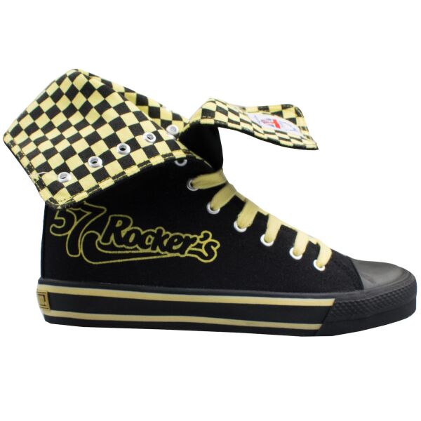 Underground Shoes Sneaker High Top 57 Rockers UW-012-57 Schwarz | Gelb 6002