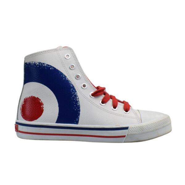 Underground Shoes Sneaker Leder mit Target UW-006-TAR Weiß 6012