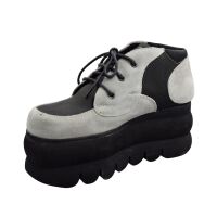 BZB Bulldozer Italy Plateau Sneaker - 90s Vintage Style Ilo C Schwarz Grau 9000