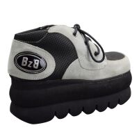 BZB Bulldozer Italy Plateau Sneaker - 90s Vintage Style Ilo C Schwarz Grau 9000