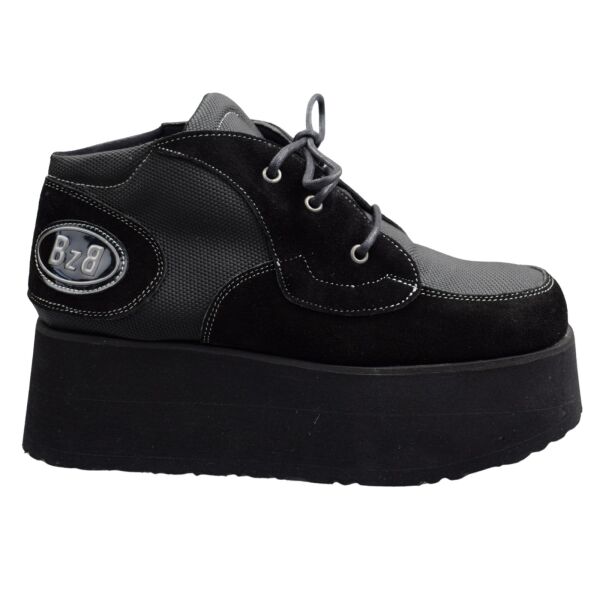 BZB Bulldozer Italy Plateau Sneaker - 90s Vintage Style Ilo C Schwarz 9002