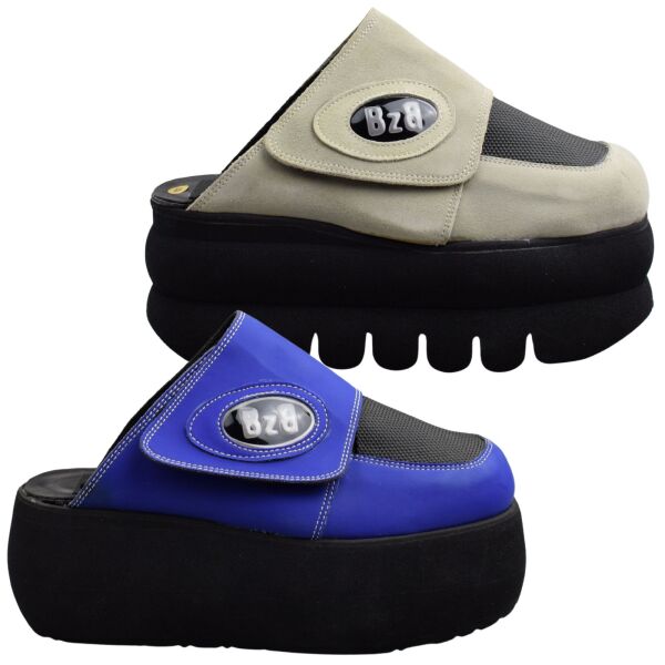 BZB Bulldozer Italy Plateau Sneaker Mules - 90s Vintage Style Ilo B Farbauswahl