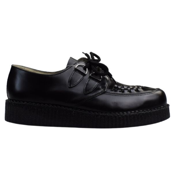 Underground England Creeper Schuh Rockabilly Schwarz dicke Sohle 6001
