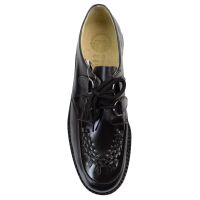 Underground England Creeper Schuh Rockabilly Schwarz dicke Sohle 6001