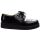 Underground England Creeper Schuh Rockabilly Schwarz | Weiß dicke Sohle 6001