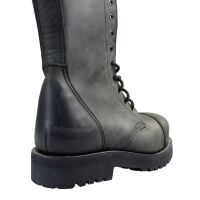 Prime Boots 10-loch Stiefel mit Stahlkappe rahmengenäht Combat Alto Schwarz 7006