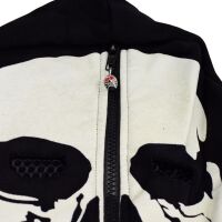 Banned Herren Kapuzenjacke HBN020M Zipper Hoodie Skelett Halloween Gothic 8010