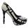 Too Fast Damen Pump X-Ray Skelett Platform High Heel Halloween Gothic Lack 7000